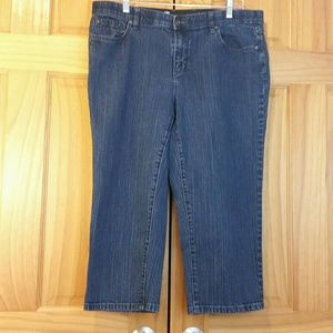 Liz Claiborne Everyday Ease Crop Jeans Size 16